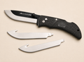 OUTDOOR EDGE Onyx EDC 3.0" Folding Pocket Knife – Replaceable Blade System with Pocket Clip, Lockback Safety and 3 Blades