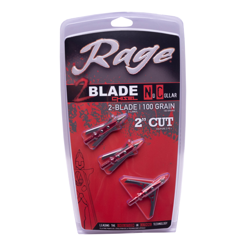 RAGE 2-BLADE NC CHISEL TIP BROADHEADS