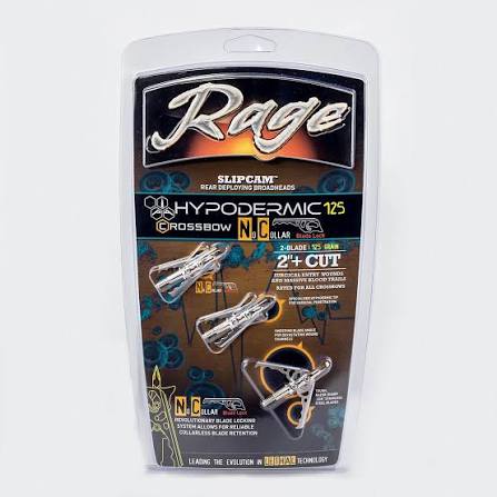 Rage Hypodermic Crossbow NC Mechanical Crossbow Broadhead - 125 Grain